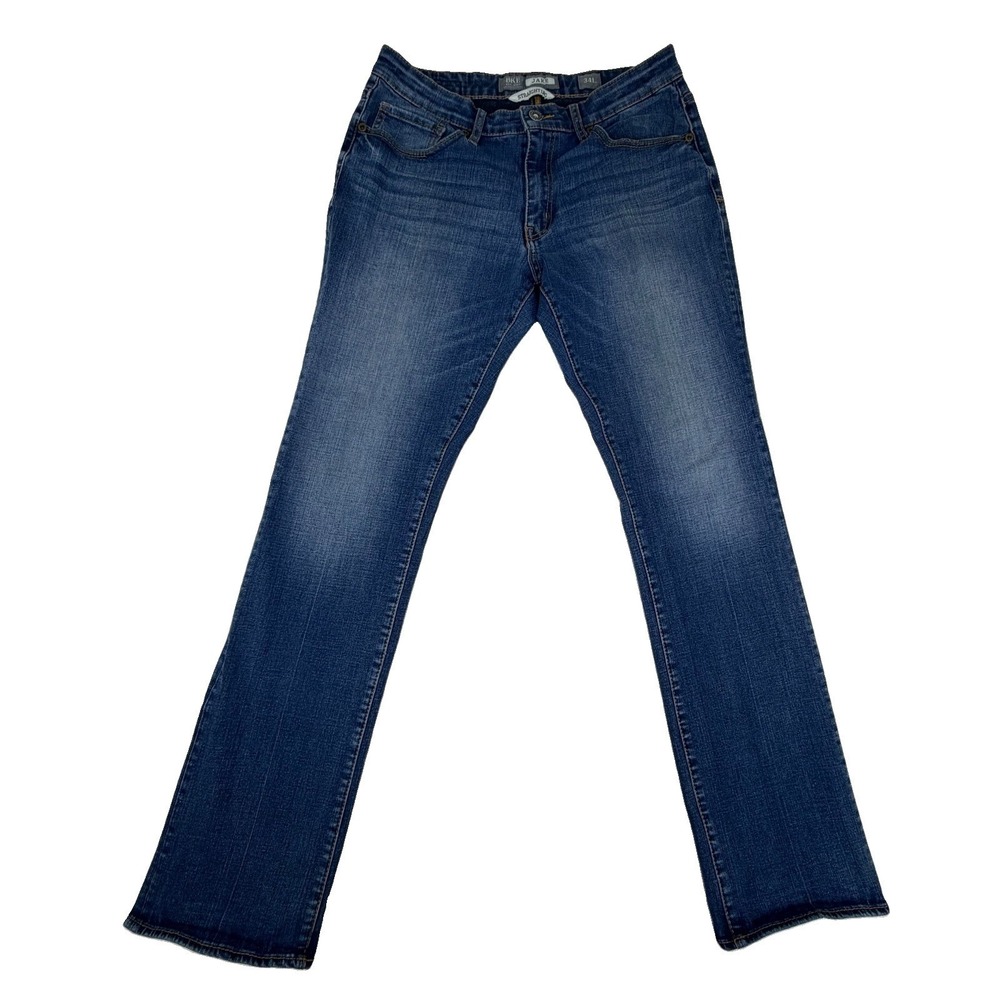 BKE Jake Straight Leg Men's Jeans Sz 34L 34x34 Med Wash Blue Denim The Buckle